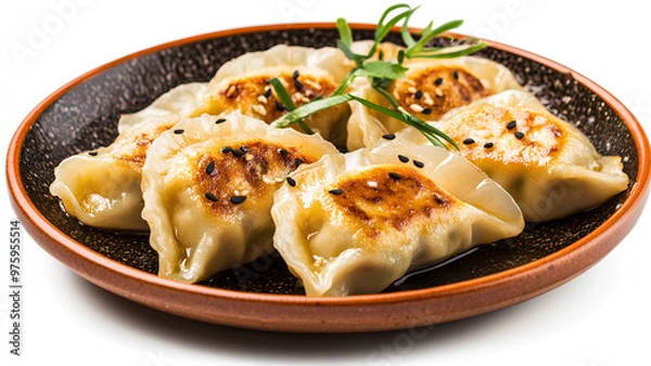 Fototapeta dumplings with meat and sauce