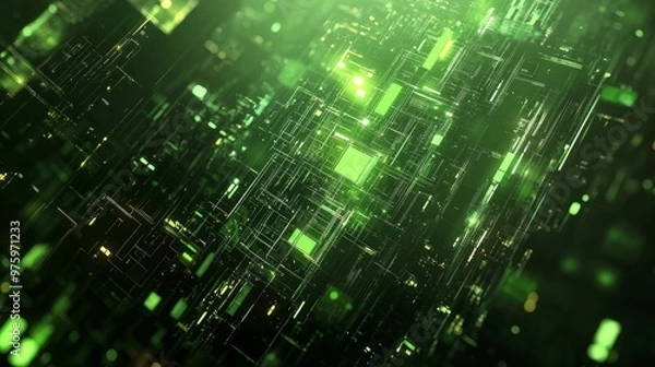 Obraz futuristic green background for ads