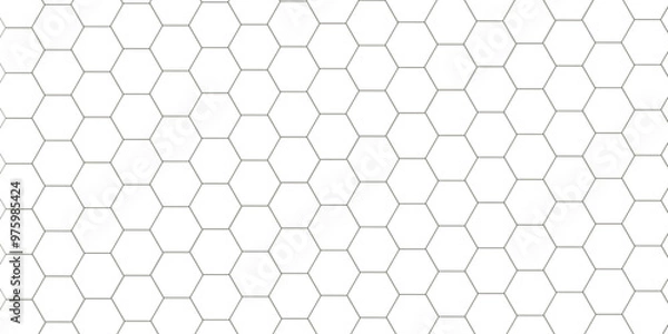 Fototapeta Abstract white background with hexagon and hexagonal background. Luxury white pattern with hexagons. abstract 3d hexagonal background with shadow. 3D futuristic abstract honeycomb mosaic background.
