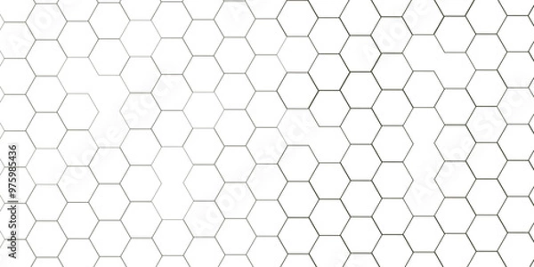 Fototapeta Abstract white background with hexagon and hexagonal background. Luxury white pattern with hexagons. abstract 3d hexagonal background with shadow. 3D futuristic abstract honeycomb mosaic background.