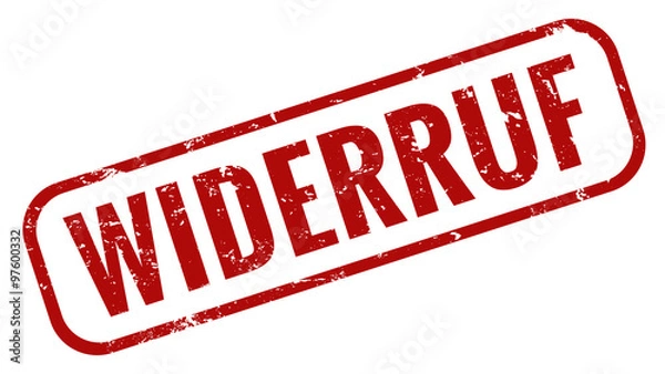 Fototapeta Widerruf Stempel rot