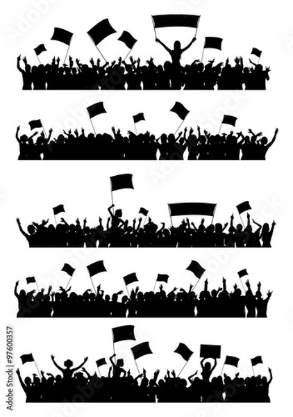 Obraz Cheering Crowd Set