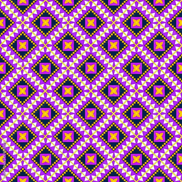 Obraz seamless colorful geometric pattern Plasticine background art shape square
