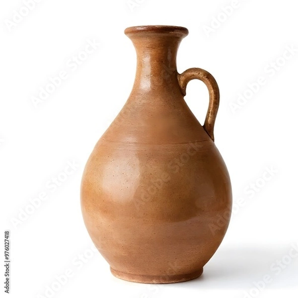 Obraz Clay jug isolated on white
