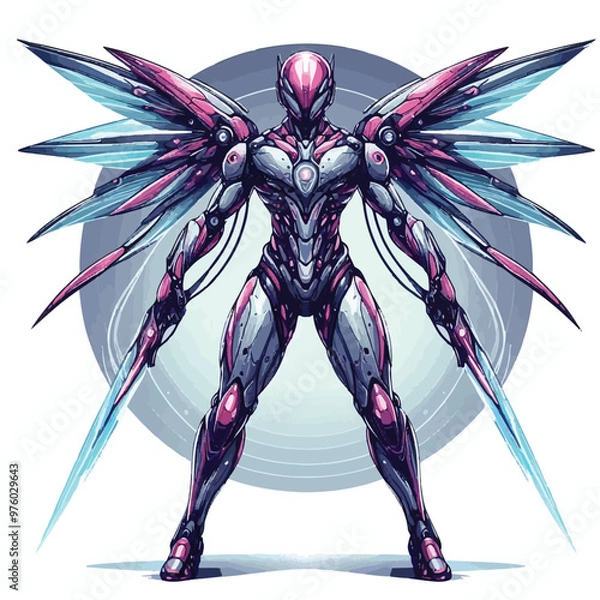 Obraz  Sky-blue Shieldbearer