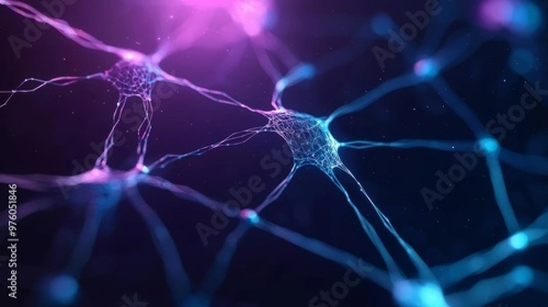 Obraz Abstract representation of AI neural networks linked to global financial markets, AI network, machine learning and trading