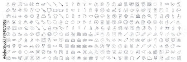Fototapeta mega pack icon set symbol template for graphic and web design collection logo vector illustration