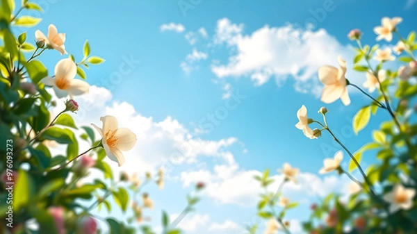 Obraz grass and blue sky