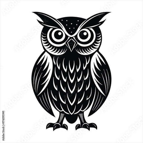 Obraz Owl silhouette vector