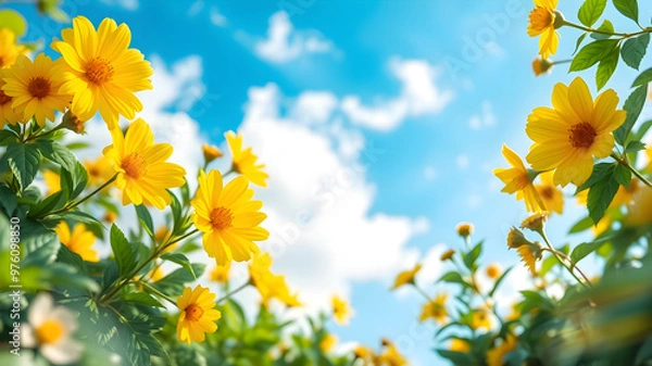 Obraz leaves and sky