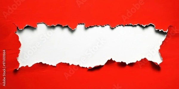 Obraz Torn Red Paper Background for Creative Design