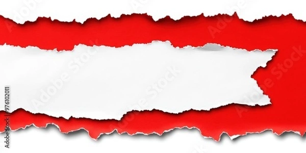 Fototapeta Torn Red Paper Background for Creative Design