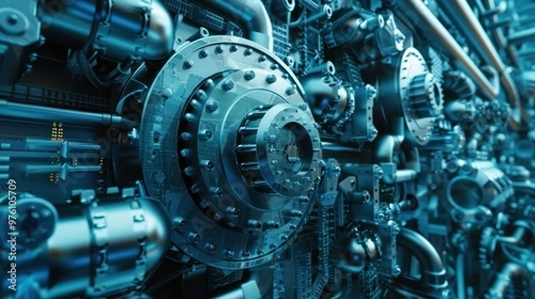 Fototapeta Intricate Machinery Close-up