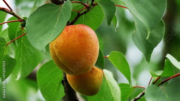 Obraz apricots on tree
