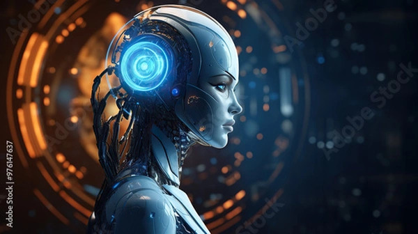 Fototapeta generated illustration of AI providing code assistance to a developer.