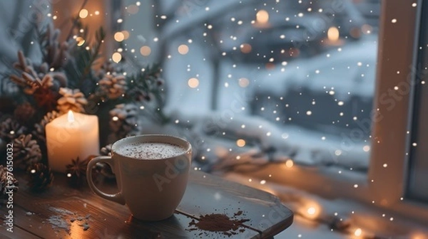 Obraz christmas tree and candle