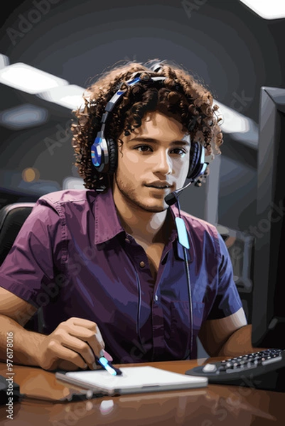 Fototapeta Customer Service Call Center