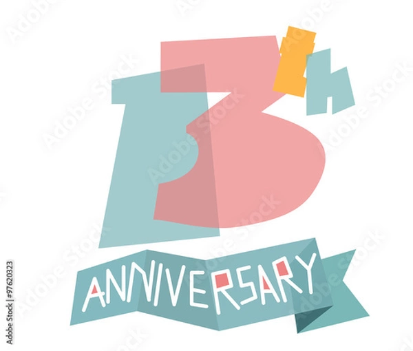 Obraz happy 13th anniversary
