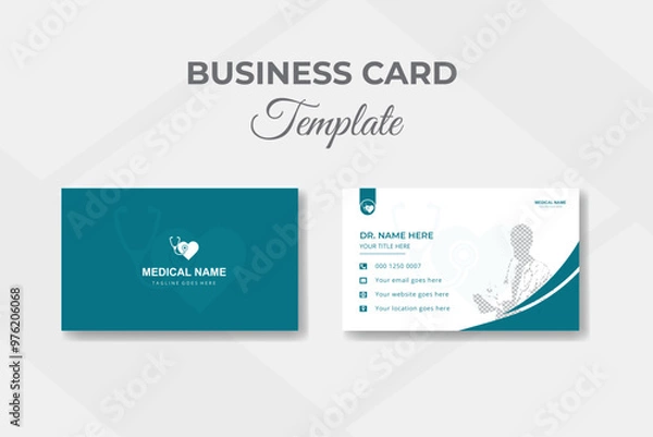 Obraz Health care business card medical set concept collection design template