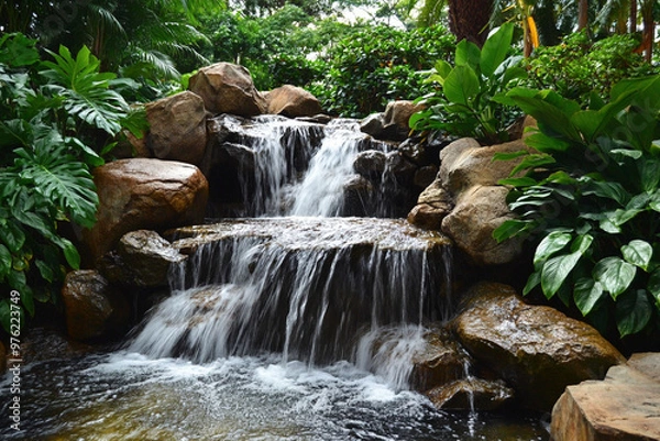 Fototapeta waterfall in the forest
