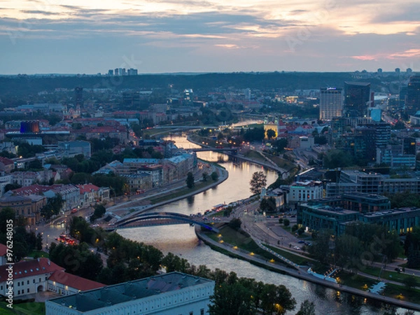 Fototapeta Neris river in Vilnius