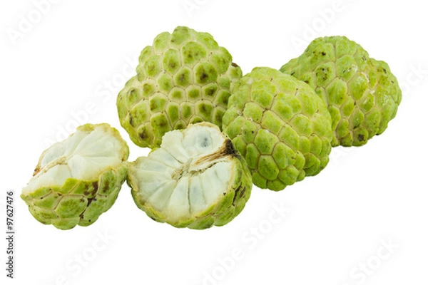 Fototapeta Custard apple isolated on white background