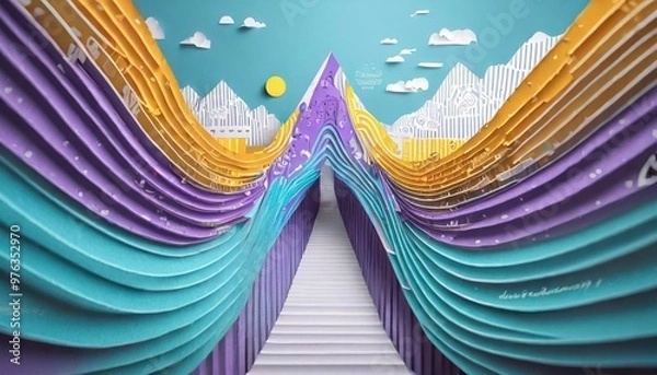 Fototapeta abstract background with lines