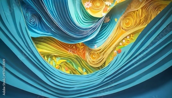 Fototapeta abstract background waves