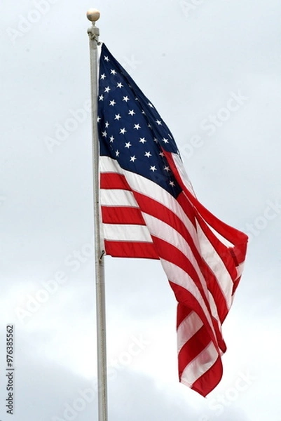 Obraz american flag waving in the wind