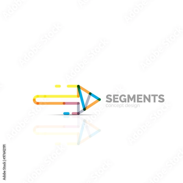 Obraz Arrow icon vector logo. Company branding element