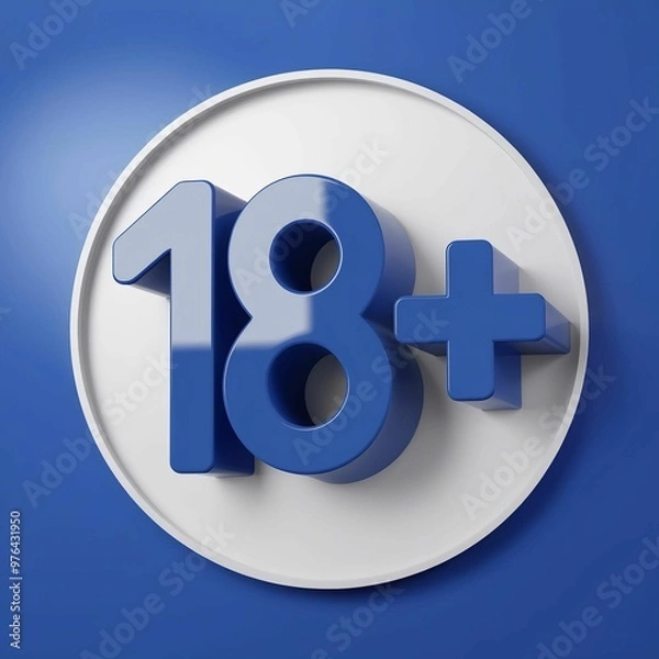 Fototapeta Over 18 Logo