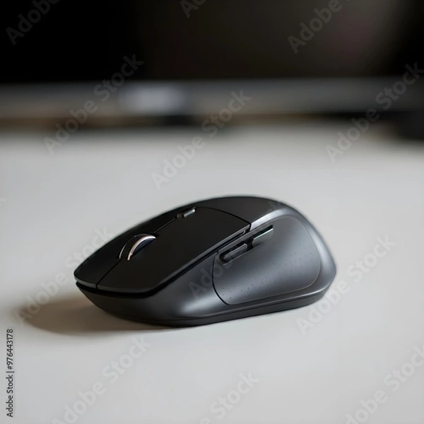 Fototapeta wireless computer mouse on the table