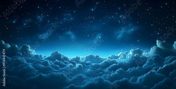 Obraz Midnight Sky Above the Clouds