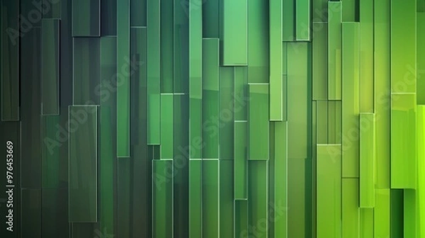 Fototapeta Abstract Green Geometric Background