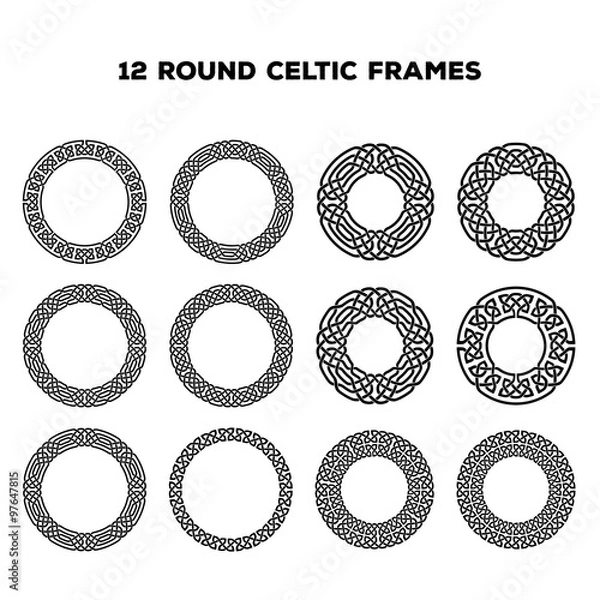 Fototapeta Round Celtic Frames