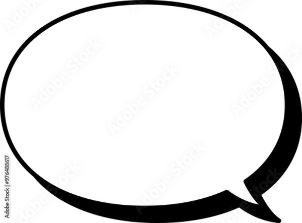 Fototapeta シンプルな吹き出しのイラスト