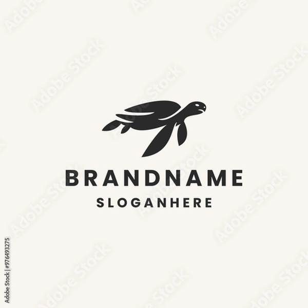 Fototapeta Turtle Icon Logo Flat Graphic Design .