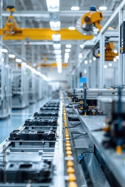 Obraz The robotic arm production line in modern factories