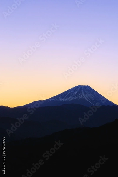 Fototapeta 富士山のシルエット