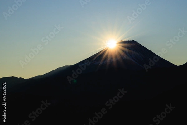Fototapeta 富士山と日の出