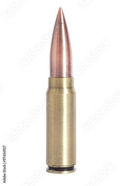 Obraz Bullet isolated on white background