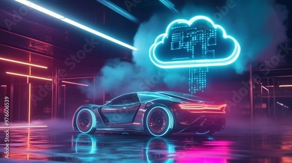 Fototapeta OTA (Over the Air) Update in vehicle