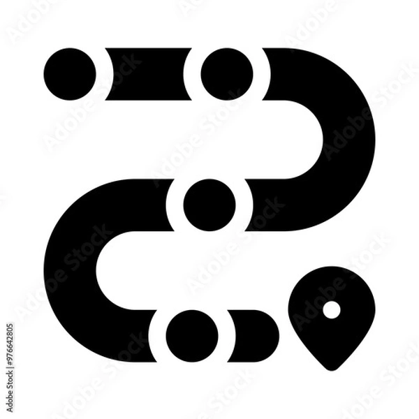 Fototapeta roadmap glyph icon