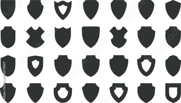 Fototapeta Shield icons collection. Protect shield vector
