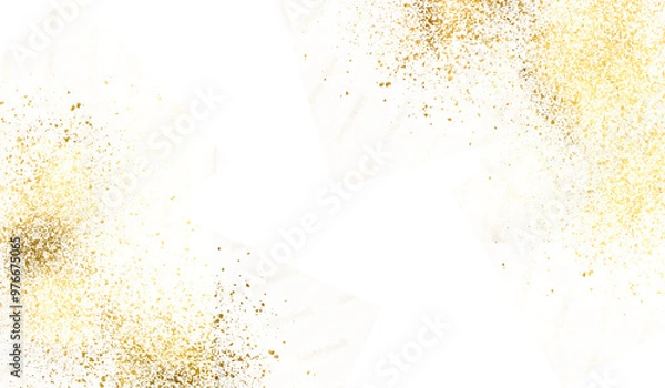 Fototapeta Sparkling dust particles. luxury sparkling PNG  Gold splatter border .Festive background with gold glitter and confetti for celebration. Background with glowing golden particles.