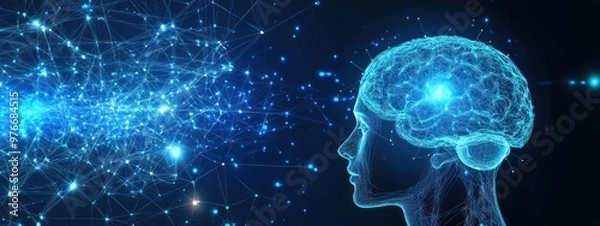 Fototapeta Artificial Intelligence and Human Brain: A Connected Future