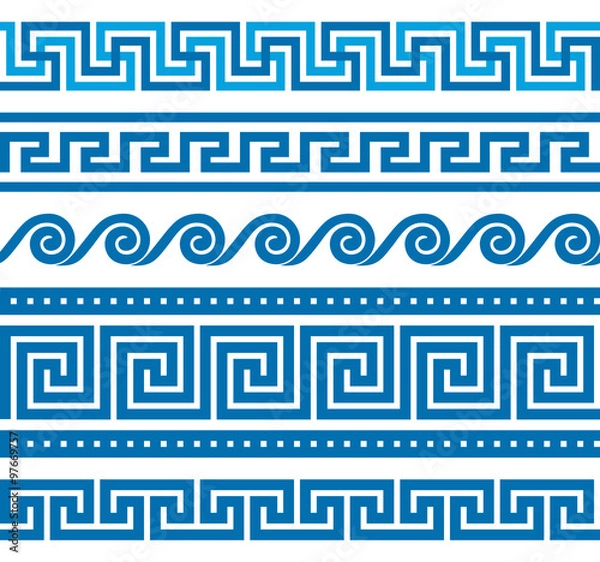 Obraz Zestaw granic wektor grecki