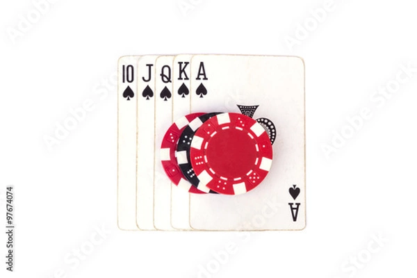 Obraz Сards and poker chips