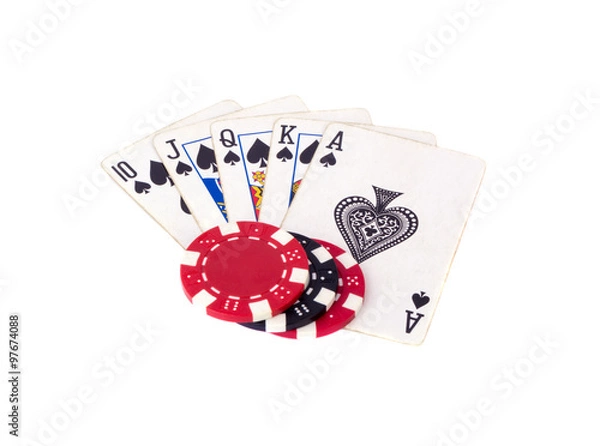 Obraz Сards and poker chips