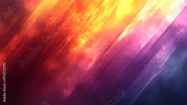 Fototapeta A vibrant abstract background featuring streaks of warm colors blending into cool hues, ideal for artistic projects and designs.